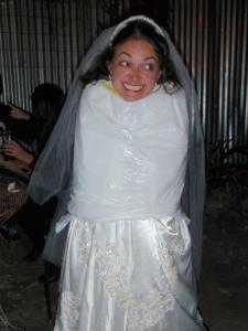 Once I let my friends dress me up in a garbage bag at a bar? Not the only time this has happened, sadly :(