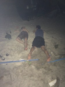 Why are we lying in a sewer?  who can say...